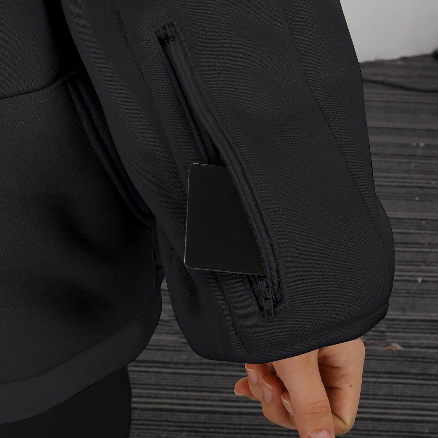 Hoodie with Eye Mask Travel Built in Comfort Airplane Mode Sweatshirt with Hidden Pocket Wearable Blanket Pullover for Women