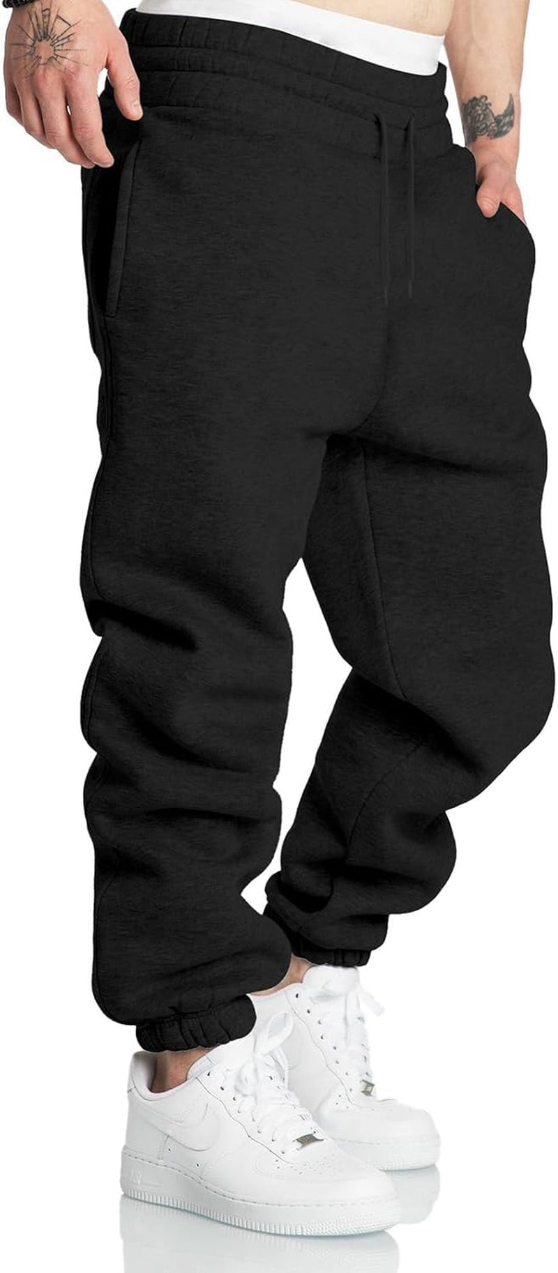 Men'S Sweatpants Casual Cotton Tapered Joggers Athletic Sweat Pants for Men Workout Running with Pockets