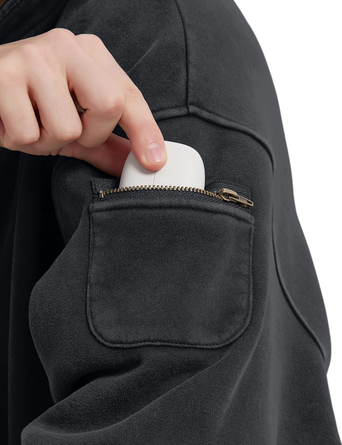 Mens Hoodies Fleece Fall Fashion Outfits Half Zip Sweatshirts Winter Jackets Oversized Pullover Tops Clothes 2025