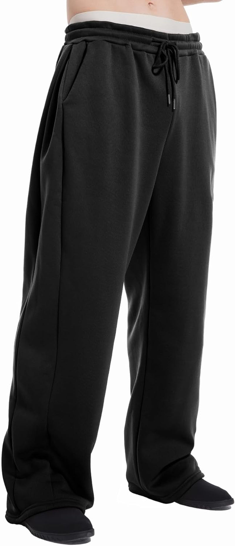 Men'S Baggy Sweatpants Wide Leg Lounge Sweat Pants with Pockets