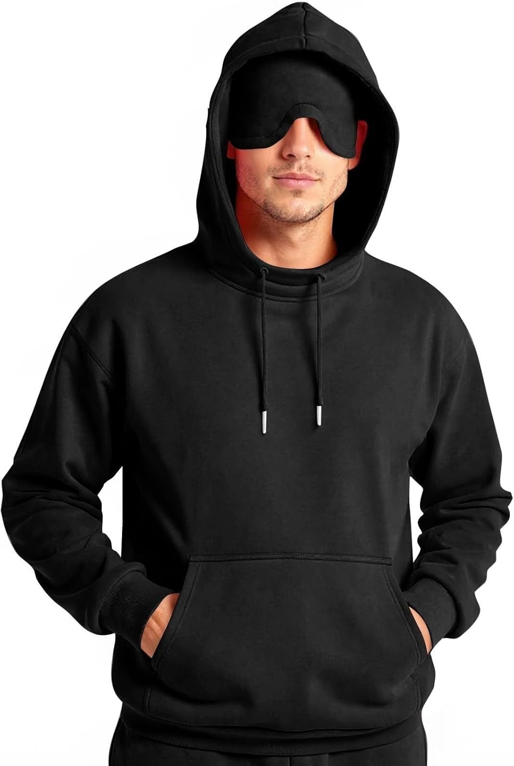 Sweatshirts for Men,Oversized Hoodies, Sweatshirt with Built in Eye Mask & Hidden Pockets, Mens Hoodies Pullover