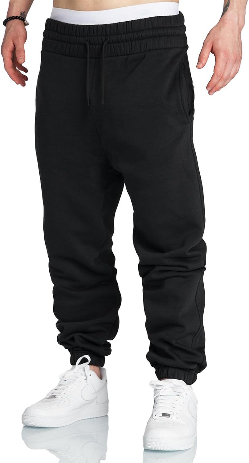 Men'S Sweatpants Casual Cotton Tapered Joggers Athletic Sweat Pants for Men Workout Running with Pockets