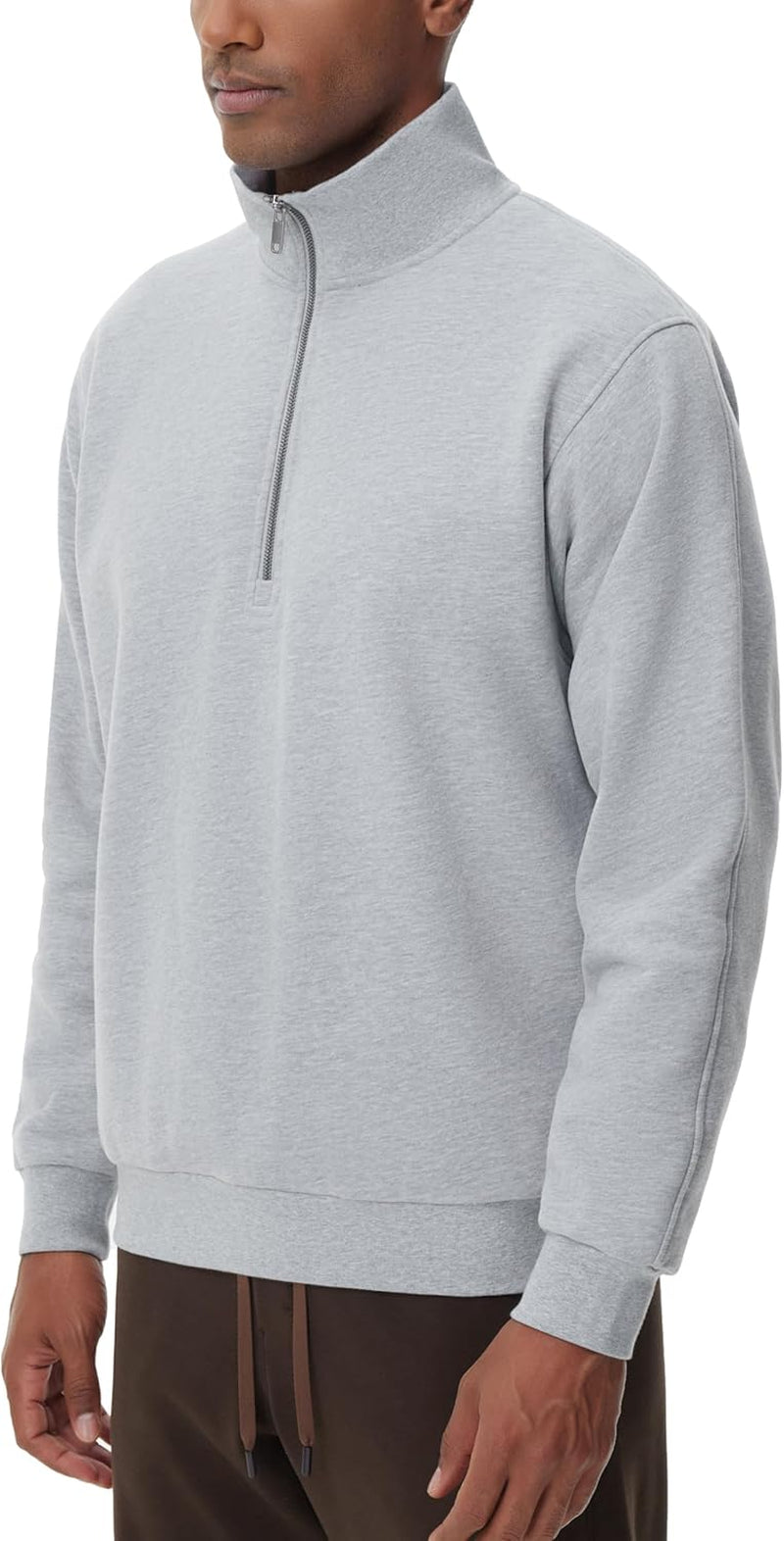 Men'S Half Zip Fleece Pullover Sweatshirts Midweight Mock Neck Workout Sweat Tops